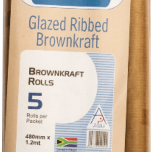Brown Kraft Ribbed Glazed (1.5Mtx480Mm)